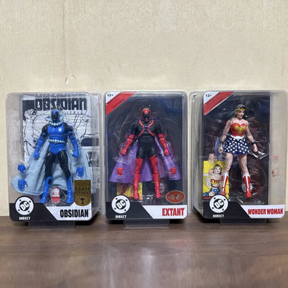 McFarlane Toys 7" DC Action Figures – Wonder Woman, Extant & Obsidian Infinity Inc Collectible Models (No Comics)