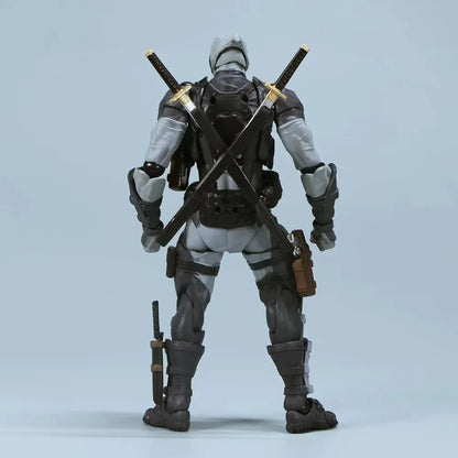 AMAZING YAMAGUCHI Deadpool & Wolverine 2.0 Action Figure – Grey Mutants Joint Movable KAIYODO Model Toy for Kids & Collectors