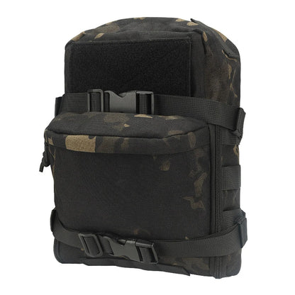 Mini Tactical Hydration Backpack - 1000D Nylon Outdoor Water Bladder Carrier with Zipper Pouch, Ideal for Hunting and Sports