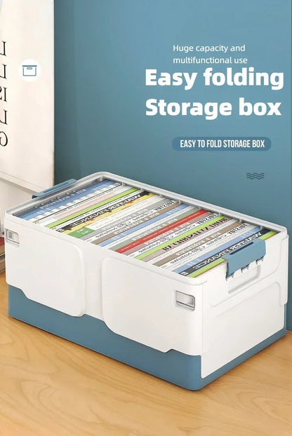 Extra Large Foldable Storage Box with Lid — Book, Snack, Toy, and Classroom Organizer for Home & Living Room