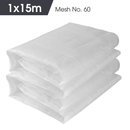 White 60 Mesh Garden Insect Netting – Greenhouse Protection Cover for Plants, Vegetables, Pest & Bird Control