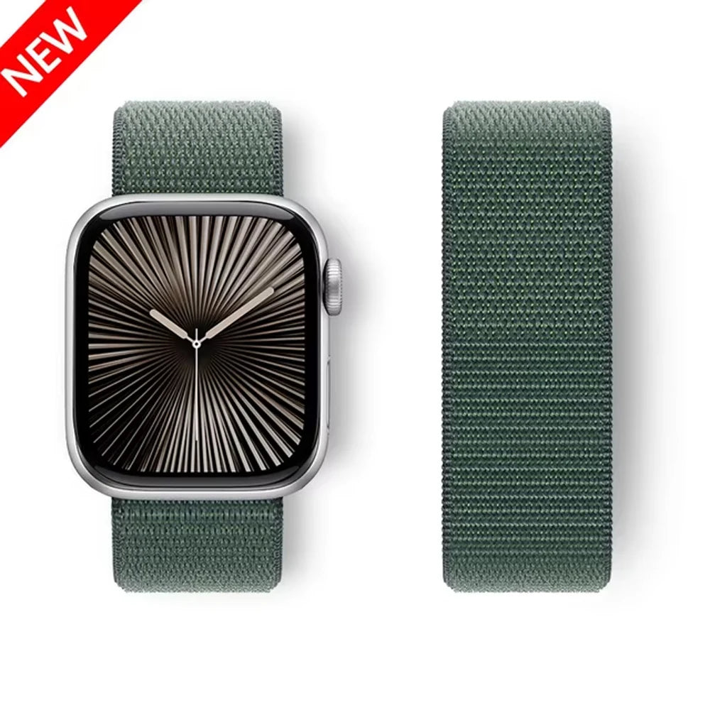 Sport Loop Strap for Apple Watch Band 40mm–49mm – Compatible with Series 3–10, SE & Ultra Adjustable Bracelet