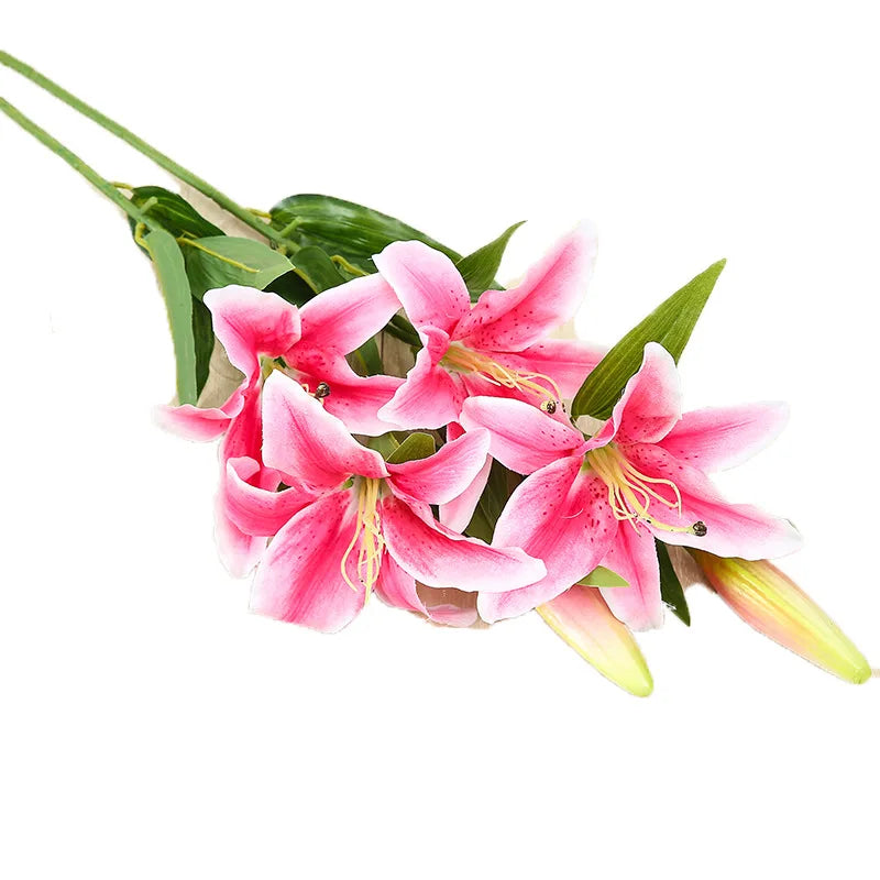 Artificial Silk Lily Bouquet – Creative Fake Flower Arrangement for Living Room, Sweetheart Decoration for Friends