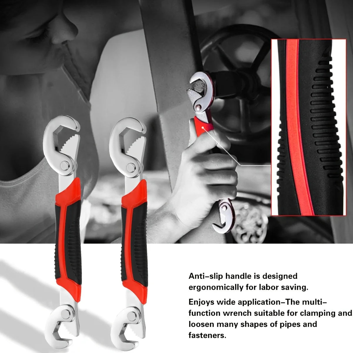 Adjustable Universal Spanner Wrench – Multi-Function Quick-Grip Tool with 6–22mm Opening for Home and DIY Repairs