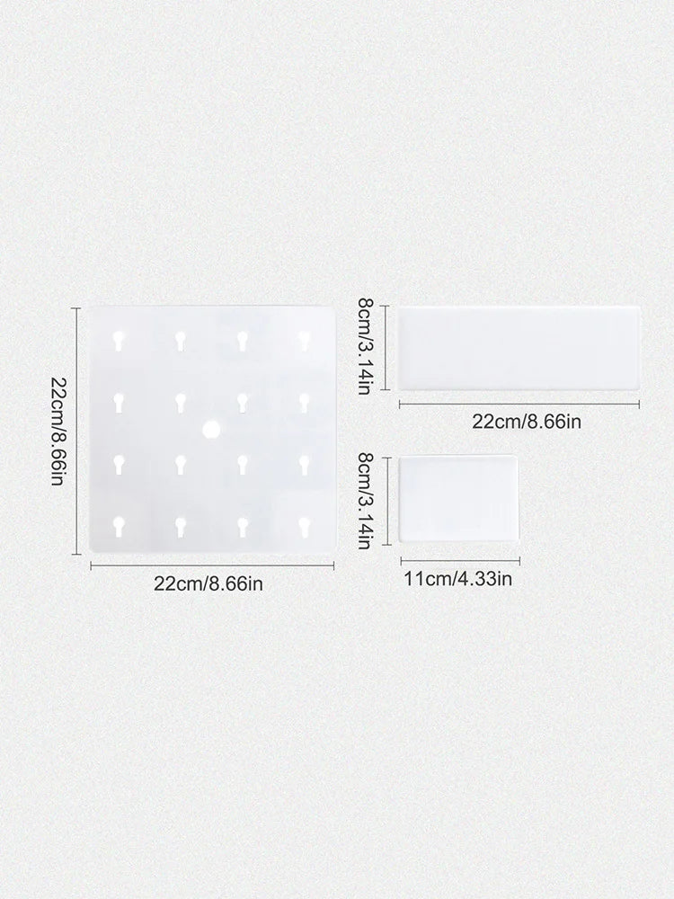 Wall-Mounted Perforation-Free Plastic Shelf – Bathroom & Dormitory Wall Hanging Organizer for Student Bedroom & Headboard