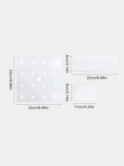 Wall-Mounted Perforation-Free Plastic Shelf – Bathroom & Dormitory Wall Hanging Organizer for Student Bedroom & Headboard