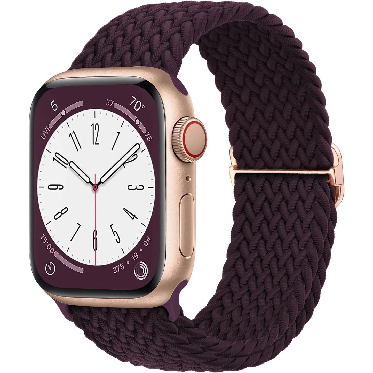 Elastic Braided Solo Loop Apple Watch Band – Adjustable Stretch Strap for Series SE, 5–11 & Ultra 3 (40mm–49mm)