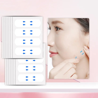 40-120PCS V-Shape Face Lifting Tape — Invisible Transparent Adhesive Patches for Wrinkle & Sagging Skin Repair