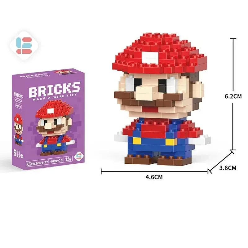 Stitch, Sanrio, and Mickey Mouse Cartoon Dolls - Micro-Particle Building Block Toys Compatible with Children's Gifts