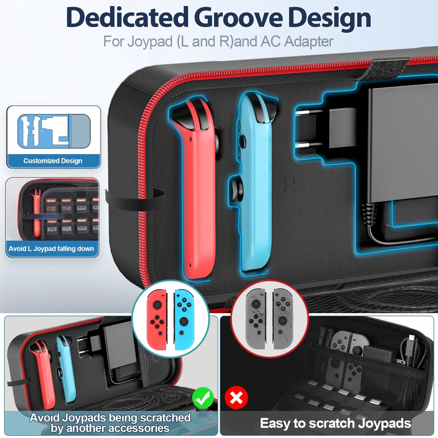 OIVO Large Storage Bag for Nintendo Switch OLED - Portable Carrying Case, Anti-Scratch, Waterproof Travel Bag