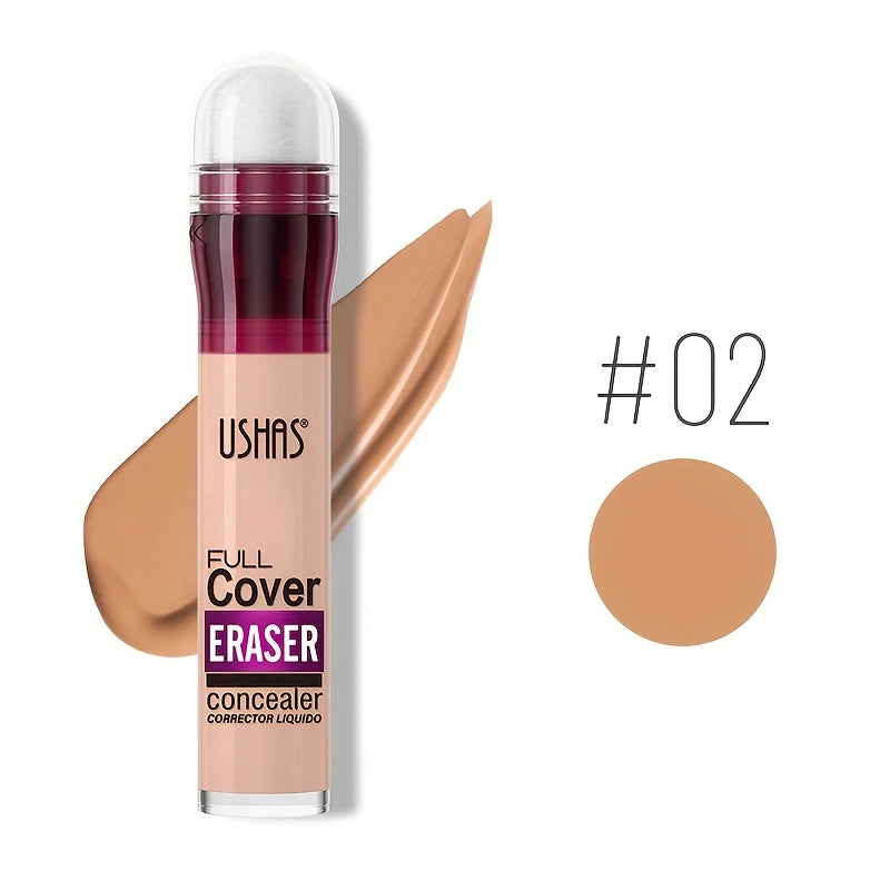 New Sponge Head Concealer – Long-Lasting Liquid Foundation for Dark Circles, Freckles, Acne, Pigmentation & Blemishes, Moisturizing Formula