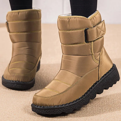 2024 Women's Winter Snow Boots – Waterproof, Warm Fur Ankle Boots in Korean Style