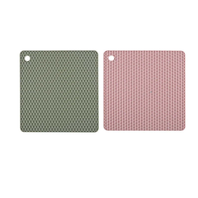 2/4 PCS Multifunction Heat Resistant Silicone Mats – Nonslip Drink Coasters, Pot Holders & Kitchen Placemats