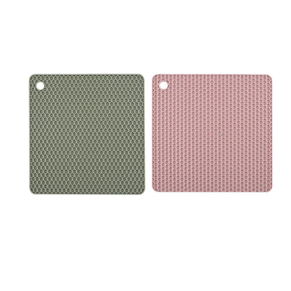 2/4 PCS Multifunction Heat Resistant Silicone Mats – Nonslip Drink Coasters, Pot Holders & Kitchen Placemats