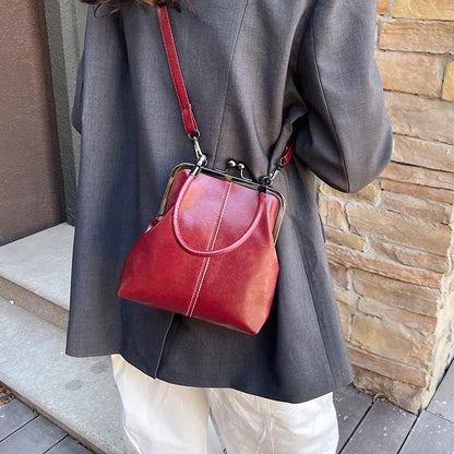 Vintage Brown Women’s Handbag – PU Leather Designer Shoulder & Crossbody Bag