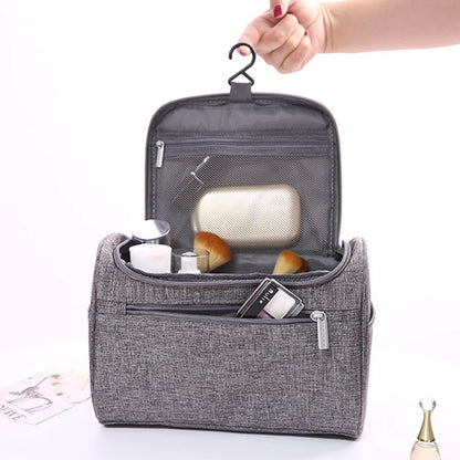 Portable Hanging Cosmetic Bag - Travel Toiletry Organizer for Men and Women | Makeup Vanity Storage Case
