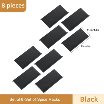 4-Layer Adjustable Kitchen Spice Rack – Drawer Organizer for Jars, Bottles & Pantry Storage