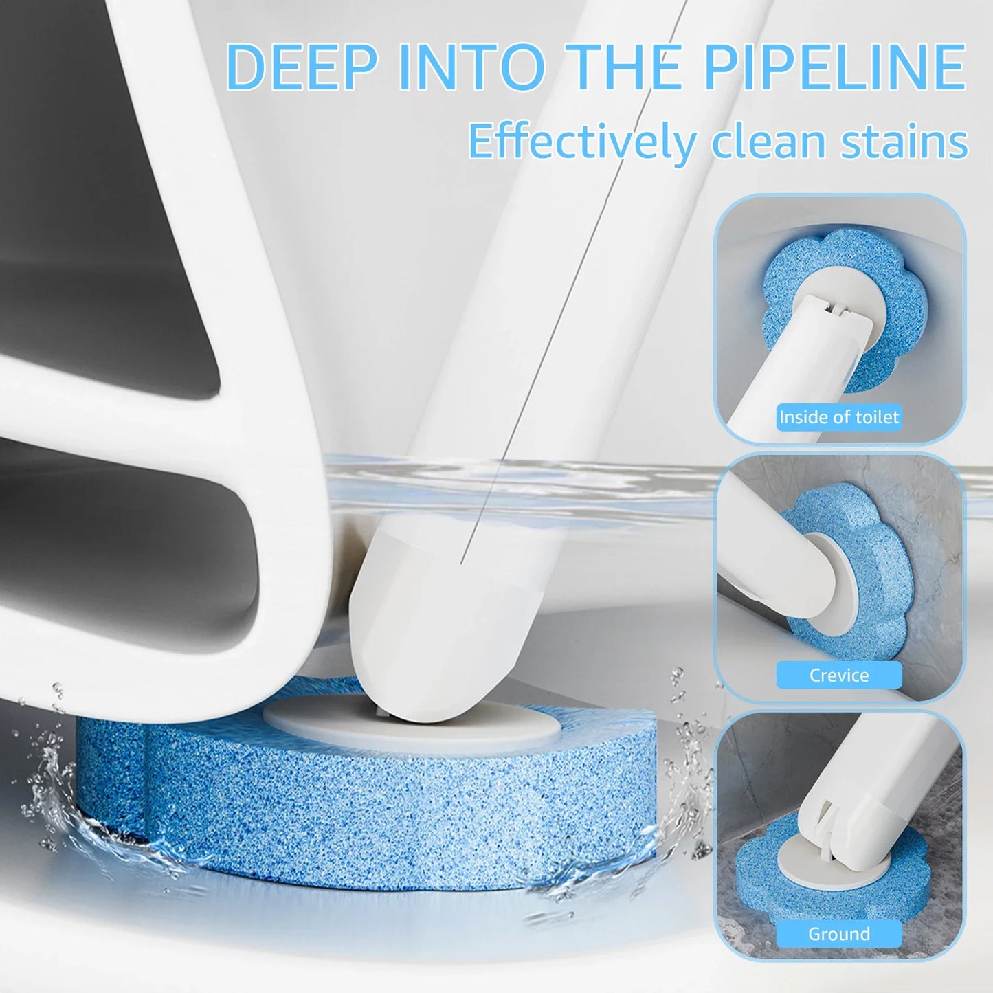 18/36Pcs Disposable Toilet Brush Kit - Wall-Mounted Bathroom Cleaning Tool with Long Handle & Refill WC Accessories