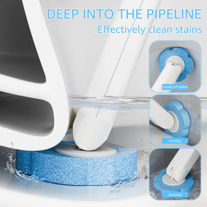 18/36Pcs Disposable Toilet Brush Kit - Wall-Mounted Bathroom Cleaning Tool with Long Handle & Refill WC Accessories