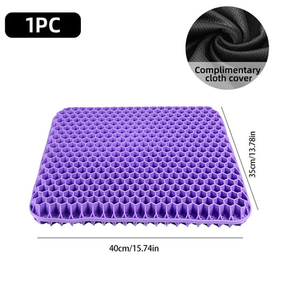 Breathable Honeycomb Gel Seat Cushion – Summer Comfort for Back & Tailbone Pain, Office, Wheelchair & Car Chair