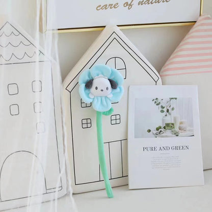 Sanrio Cartoon Plush Toys — Changeable Flower My Melody, Kuromi, Cinnamoroll, KT Cat & Purin Dog, Cute Anime Stuffed Doll