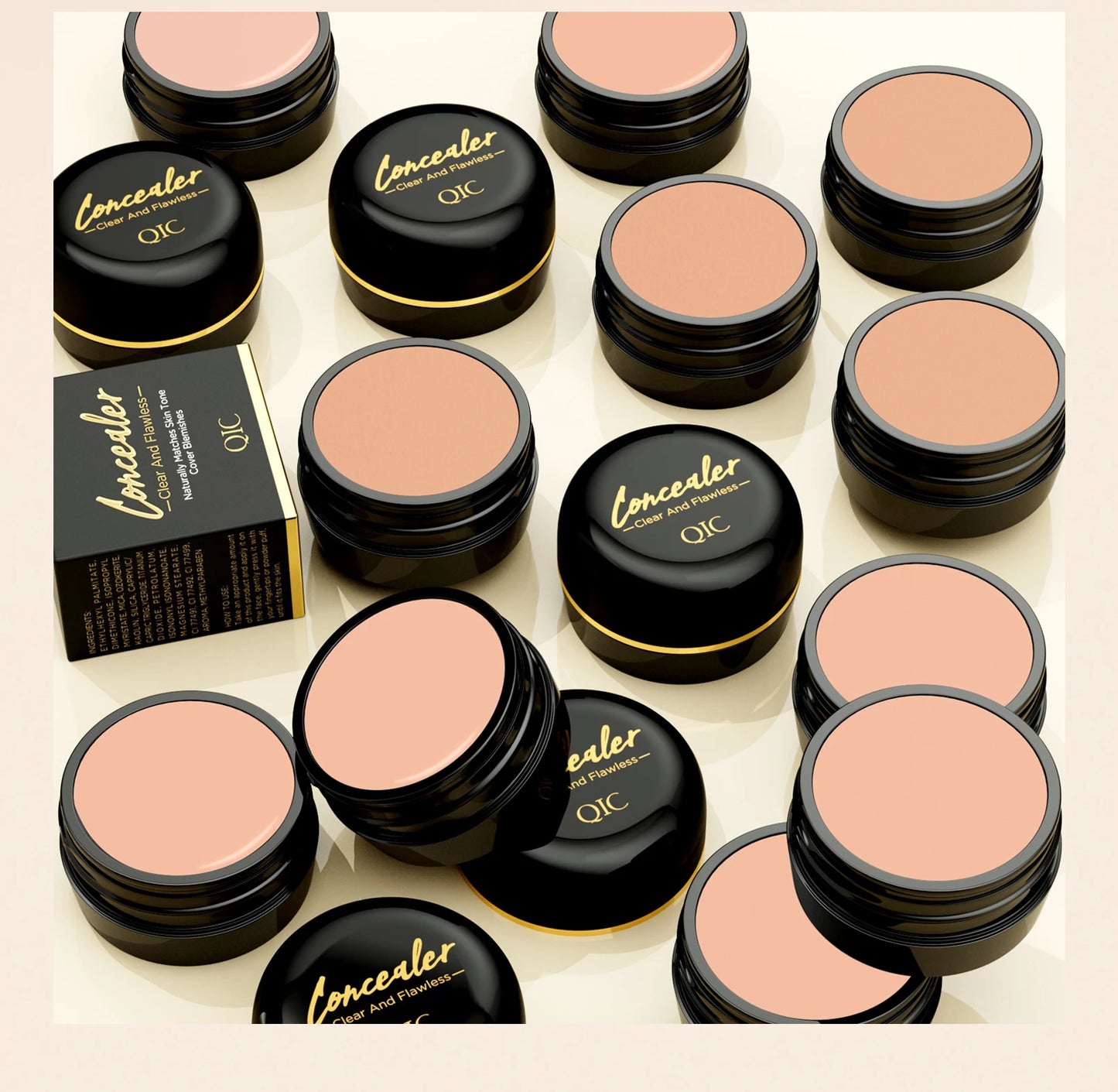 Waterproof Full-Coverage Concealer — Natural Finish Foundation for Tattoos, Scars, All Skin Tones & Types