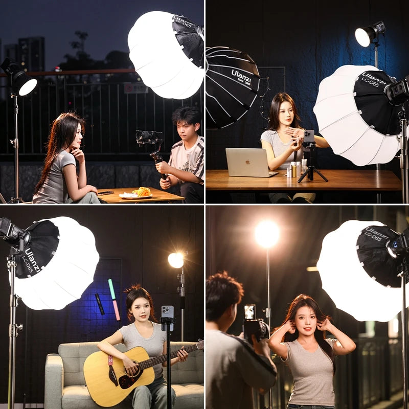 Ulanzi VL-120Bi VL-120C 120W V-Mount COB Light – Wireless APP Control, 2700K-6500K Video Light for Skit Video Photography