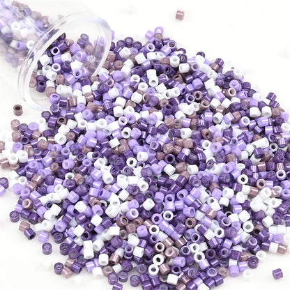 11/0 Mini Glass Beads – 2000PCS Small Cylindrical Beads for DIY Jewelry Making, Necklaces & Bracelets, 10g/Pack