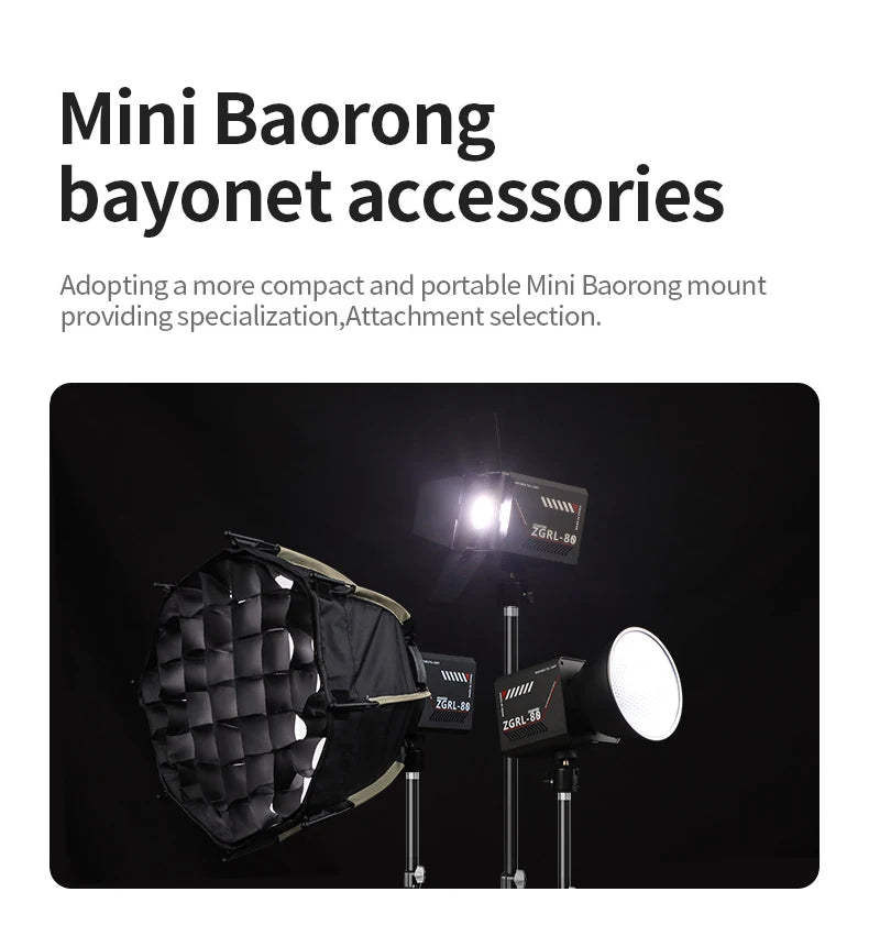 60W Pro Portable LED Video Light – COB Bi-Color Photography Light (2800K-7500K) for Livestreaming, Handheld Outdoor Shooting