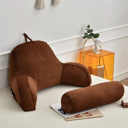 Ultra Soft Memory Foam Reading Pillow – Office & Sofa Back Cushion, Lumbar Support for Bedside & Backrest Relief