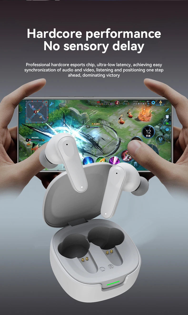 mzymi A98 TWS True Wireless Earbuds | ENC Noise-Reducing Waterproof Sport Headphones