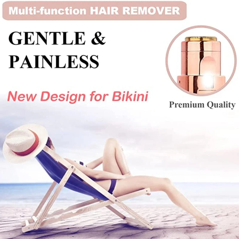 Electric Eyebrow Trimmer Mini Epilator – Lipstick Facial Hair Removal, Portable Painless Razor Tool for Women
