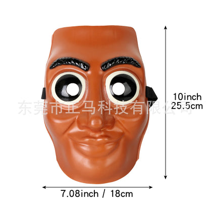Italian Brainrot Tung Halloween Face Mask — Funny Anime Cosplay Party Accessory