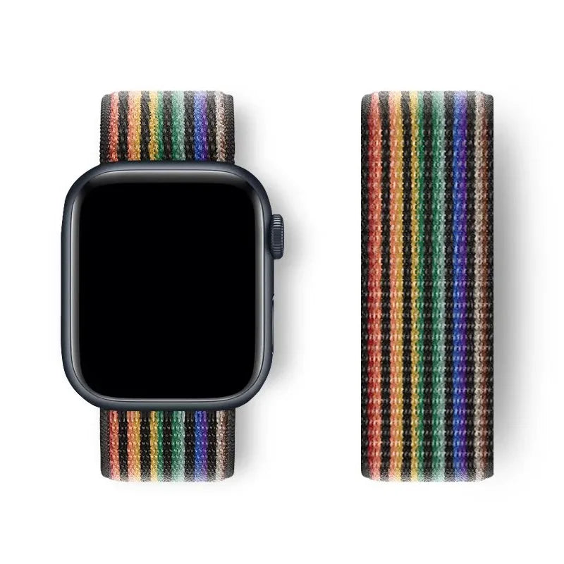 Sport Loop Strap for Apple Watch Band 40mm–49mm – Compatible with Series 3–10, SE & Ultra Adjustable Bracelet