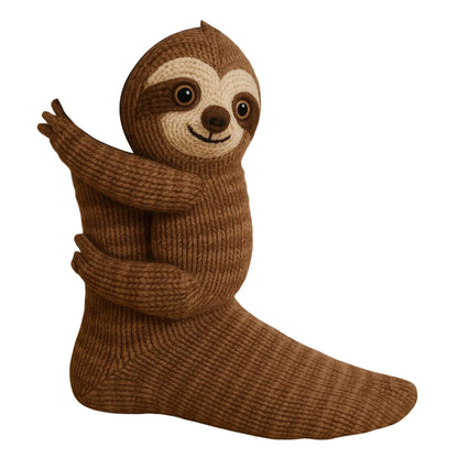 3D Knitted Animal Hug Socks - Cute Cozy Koala, Panda, Cat & Sloth Novelty Socks for Women