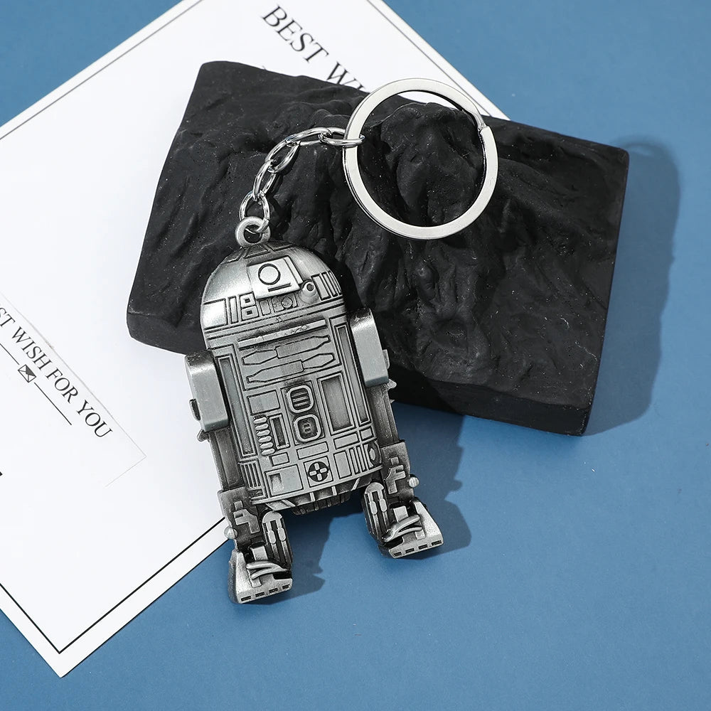 Vintage Spaceship Keychain - Star Wars Inspired Destroyer Battleship Keyring for Bags & Gifts