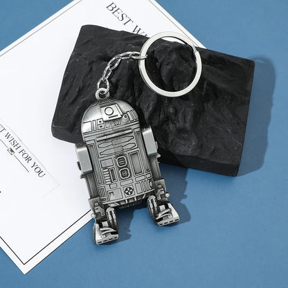Vintage Spaceship Keychain - Star Wars Inspired Destroyer Battleship Keyring for Bags & Gifts
