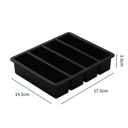 Extra Large Silicone Freezer Tray with Lid – Giant 4-Cube Food Storage Mold for Soup, Sauce & Meal Prep Ice Cubes Kitchen Container