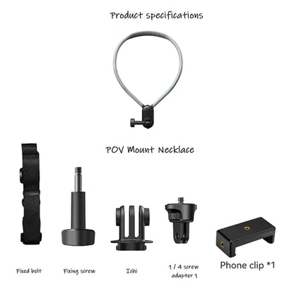 Quick-Release Silicone Neck Mount - Phone Holder for GoPro, Insta360 and DJI Osmo Action Cameras