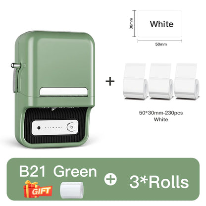NIIMBOT B21 Portable Thermal Printer – 1500mAh Wireless Sticker Printer with Self-Adhesive Labels for Barcode, Clothing & Jewelry