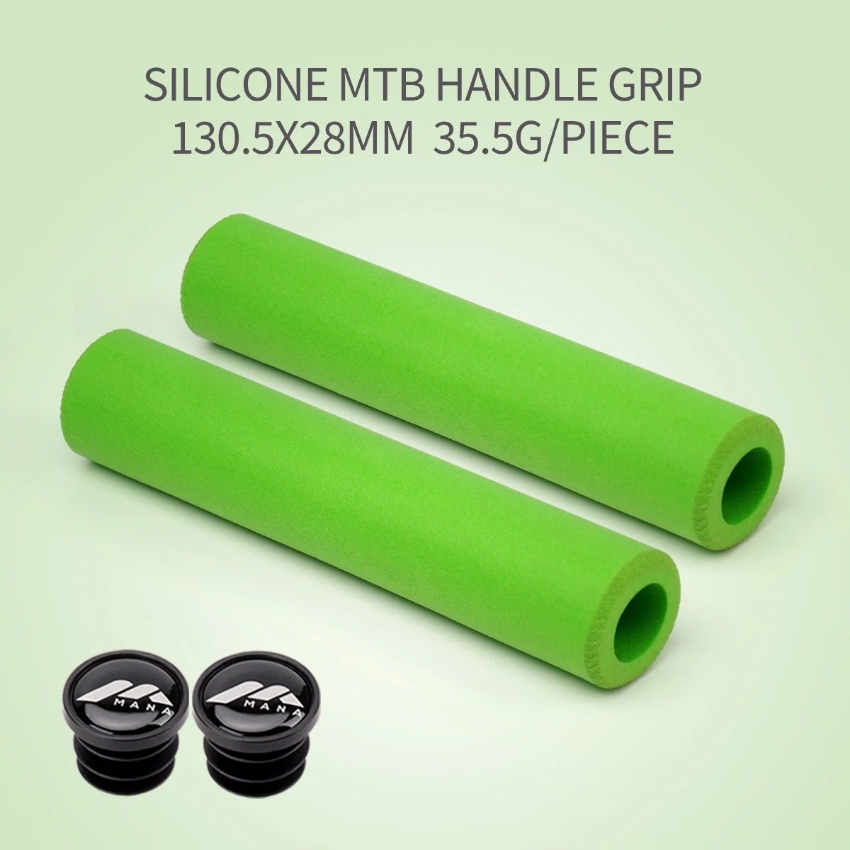 MANA MTB Silicone Bike Grips – Thickened Lightweight Shock-Absorbing Comfortable Bicycle Handlebar Grips