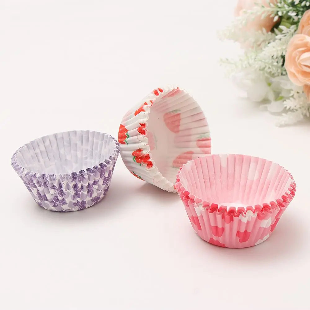 100PCS Cake Cups – Paper Cupcake Liners & Muffin Wrappers for Baking & Cake Decorating