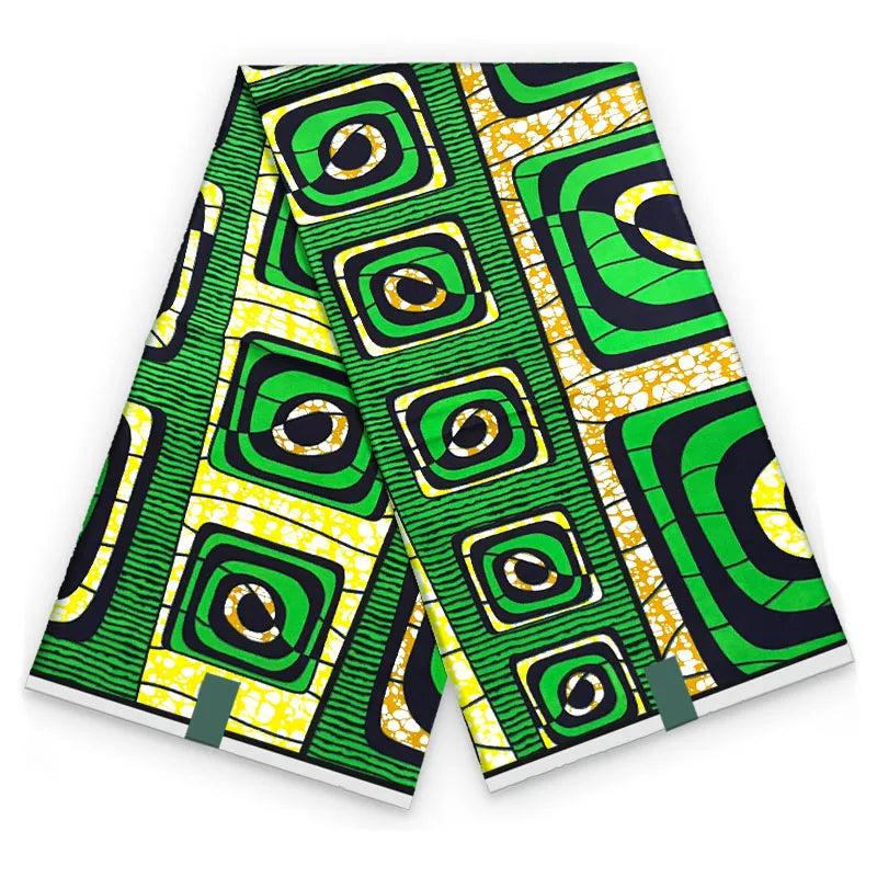 2026 African Ankara Wax Print Fabric - 100% Cotton Soft High Quality Original Real Wax Fabric for Party Dresses HH101