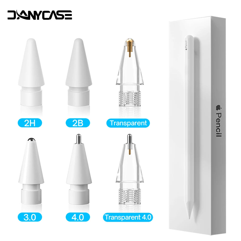 Apple Pencil Replacement Tip | Nib for 1st & 2nd Generation, 2H/2B 4.0 Transparent