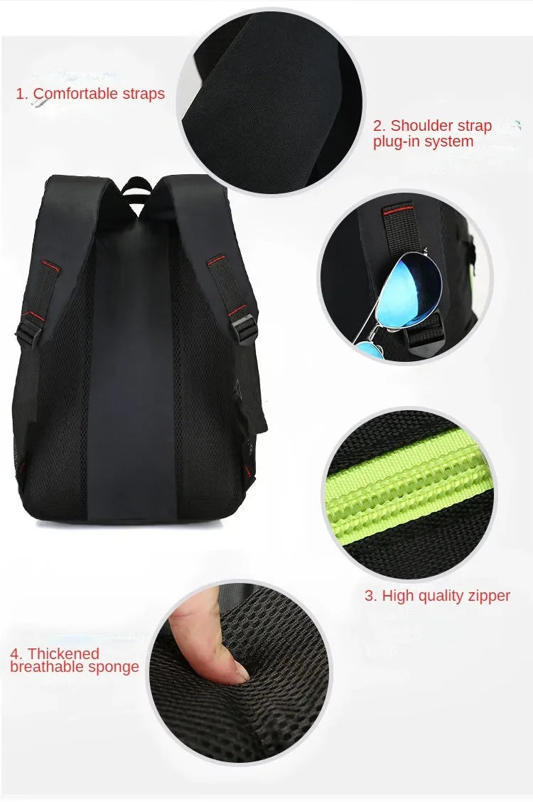 Oxford Shoulder Backpack – Fashionable Lightweight Waterproof Laptop Rucksack, Large Capacity School Bag for Students