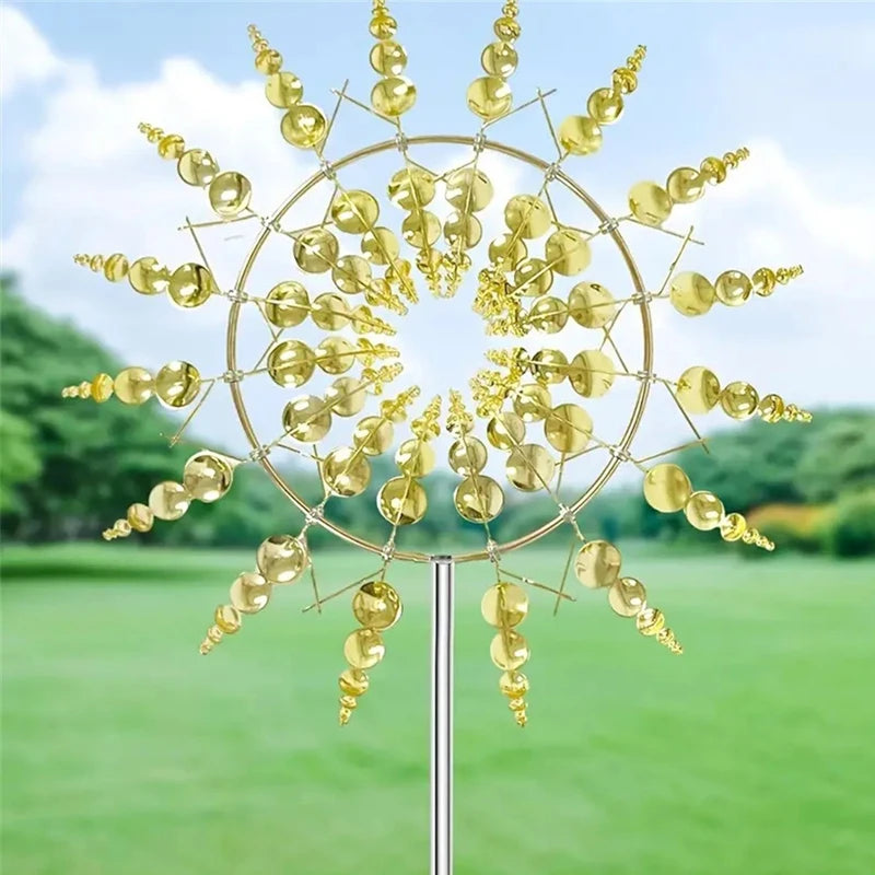 Creative 360-Degree Rotating Metal Windmill – Garden Lawn Yard Decoration & Ornament