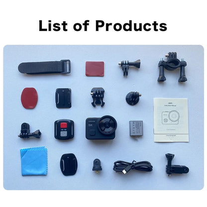 VIRAN V10 5K Action Camera - Waterproof 4K Sports Camera with 2.0" Touch LCD, EIS Stabilization & Motion Detection