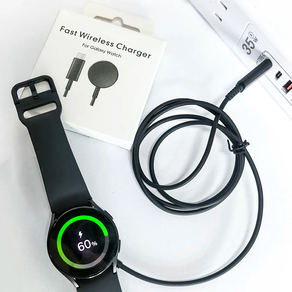 Samsung Galaxy Watch Magnetic Wireless Charger - USB-C Fast Charging Stand for Galaxy Watch 8, 7, 6 Classic, 5 Pro, 4, 3, 2 and Active