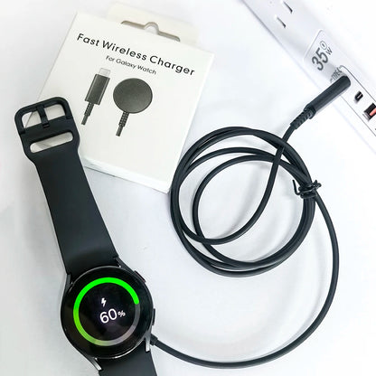 Samsung Galaxy Watch Magnetic Wireless Charger - USB-C Fast Charging Stand for Galaxy Watch 8, 7, 6 Classic, 5 Pro, 4, 3, 2 and Active