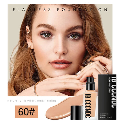 Flawless All-Day Waterproof Concealer & Foundation – 6-Color Full Coverage Moisturizing Makeup for Women